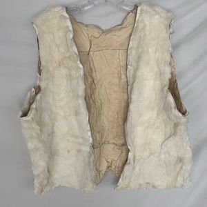 Off white real fur vest - unfinished